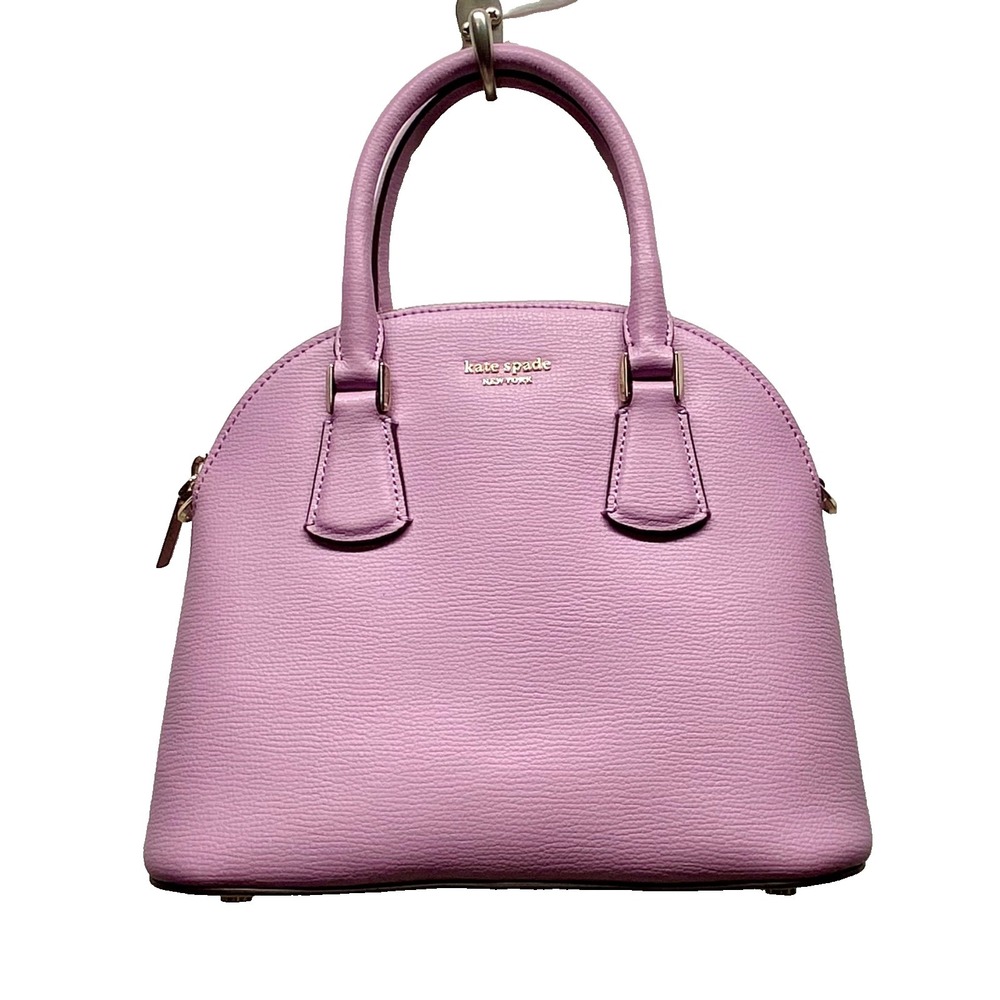 Kate Spade Sylvia Lavender Dome Satchel Bag Pebbled Leather Gold Hardware (Read)